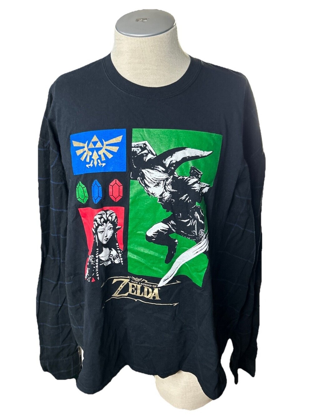 the legend of zelda Shirt Mens Large Black Long Sleeves